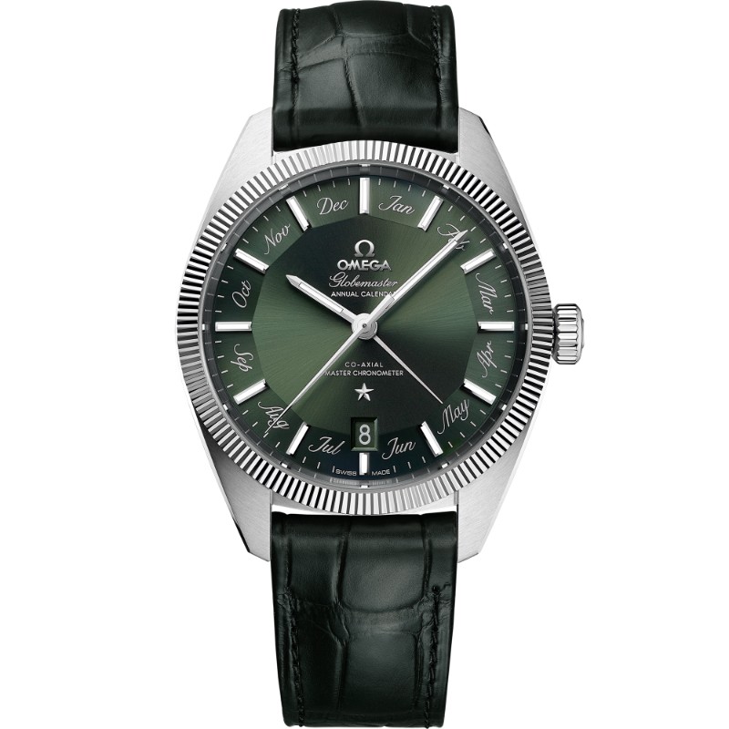 41 mm, Steel On Leather Strap