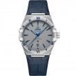 39 mm, Steel On Leather Strap