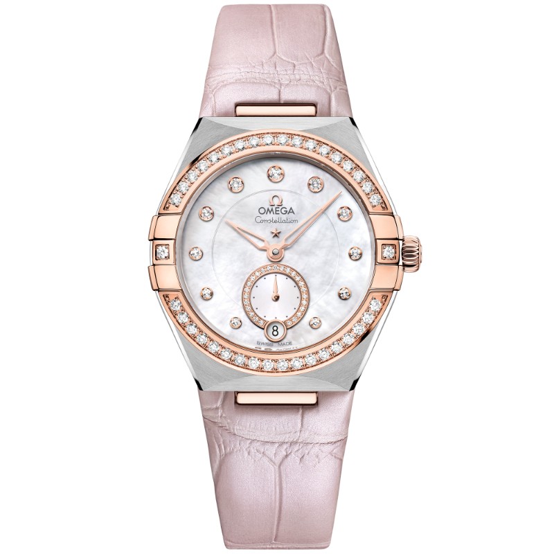 34 mm, Steel - Sedna™ Gold On Leather Strap