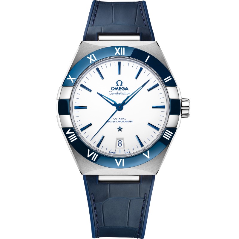 41 mm, Steel On Leather Strap