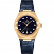 29 mm, Yellow Gold On Leather Strap