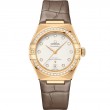 29 mm, Yellow Gold On Leather Strap