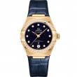 29 mm, Yellow Gold On Leather Strap