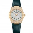 29 mm, Yellow Gold On Leather Strap