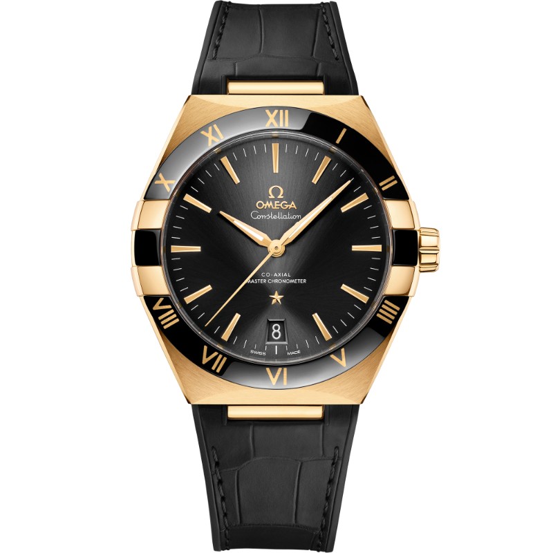 41 mm, Yellow Gold On Leather Strap