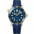 42 mm, Steel - Yellow Gold On Rubber Strap