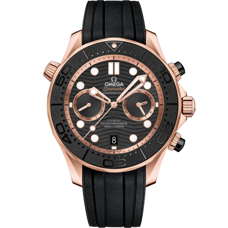 44 mm, Sedna™ Gold On Rubber Strap