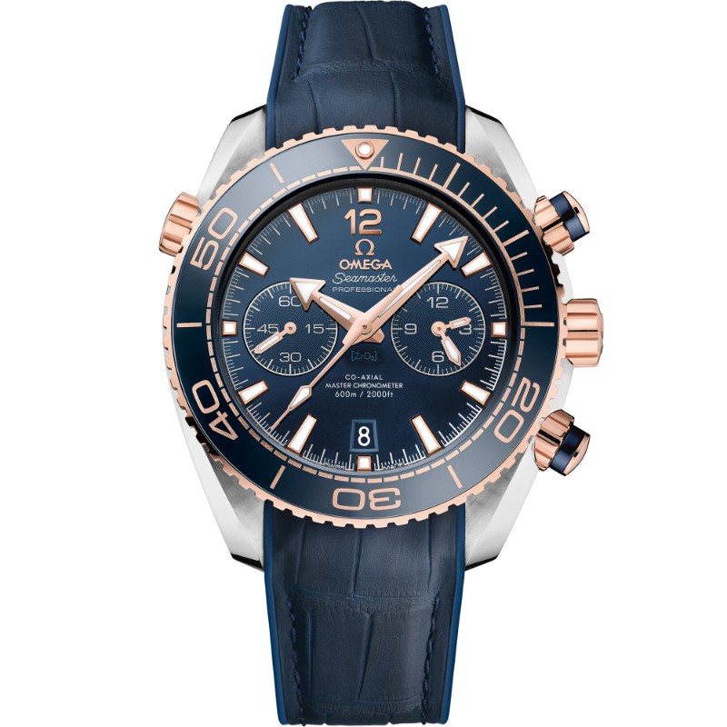 45.5 mm, Steel - Sedna™ Gold On Leather Strap With Rubber Lining