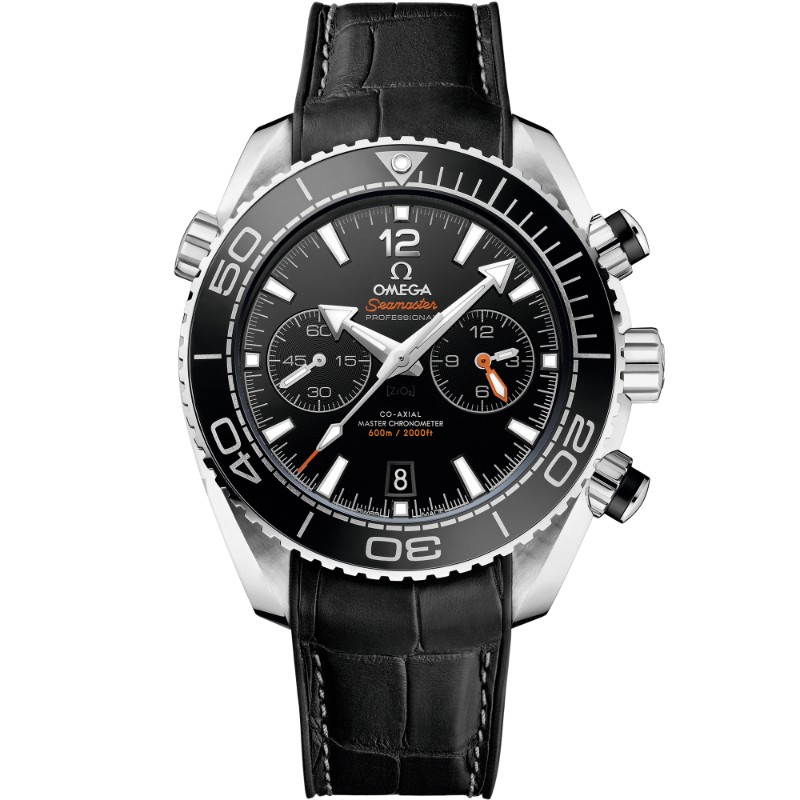 45.5 mm, Steel On Leather Strap With Rubber Lining
