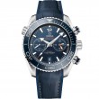 45.5 mm, Steel On Leather Strap With Rubber Lining