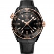45.5 mm, Black Ceramic On Leather Strap With Rubber Lining