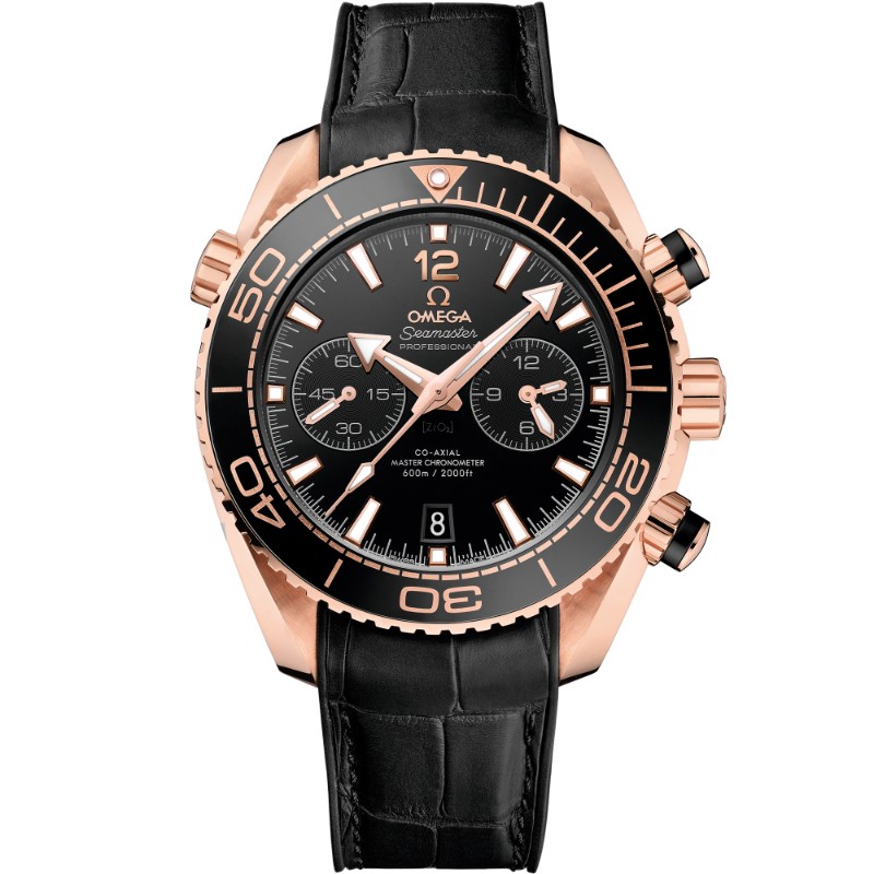 45.5 mm, Sedna™ Gold On Leather Strap With Rubber Lining