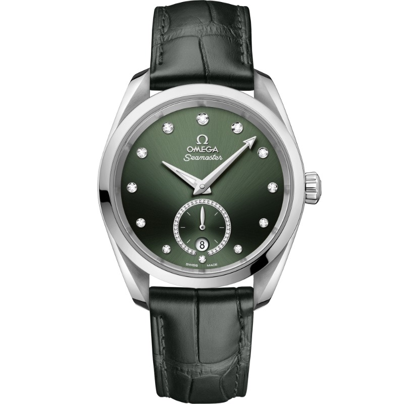38 mm, Steel On Leather Strap