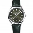 41 mm, Steel On Leather Strap