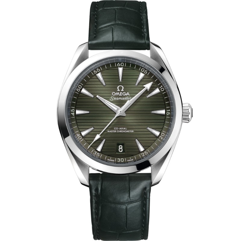 41 mm, Steel On Leather Strap