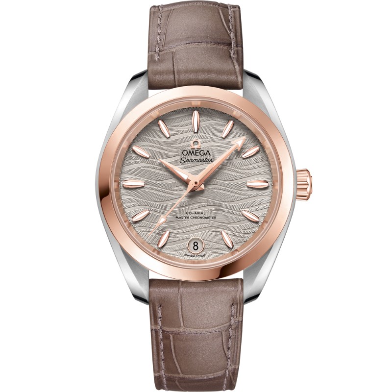 34 mm, Steel - Sedna™ Gold On Leather Strap