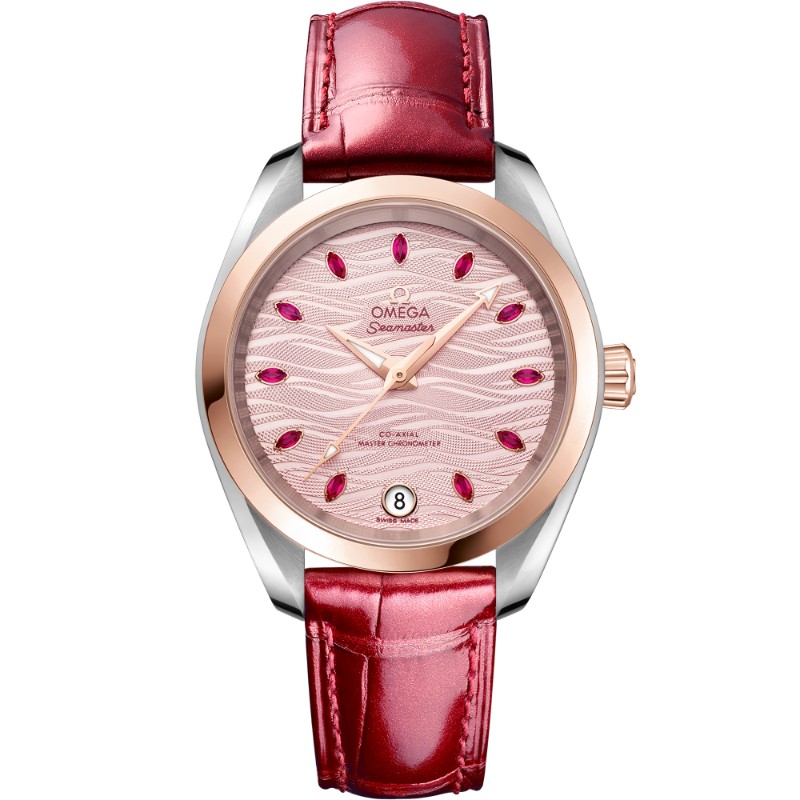 34 mm, Steel - Sedna™ Gold On Leather Strap