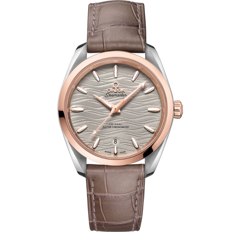 38 mm, Steel - Sedna™ Gold On Leather Strap