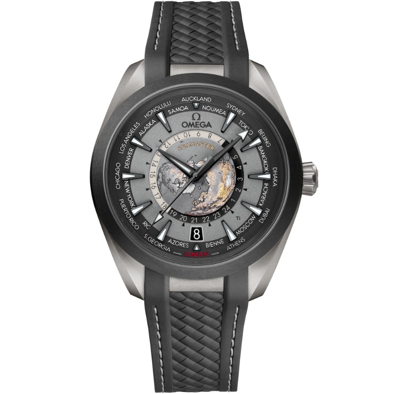43 mm, Titanium On Rubber Strap