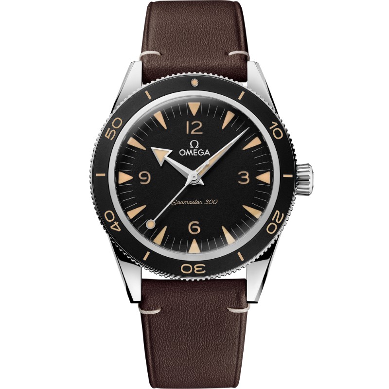 41 mm, Steel On Leather Strap