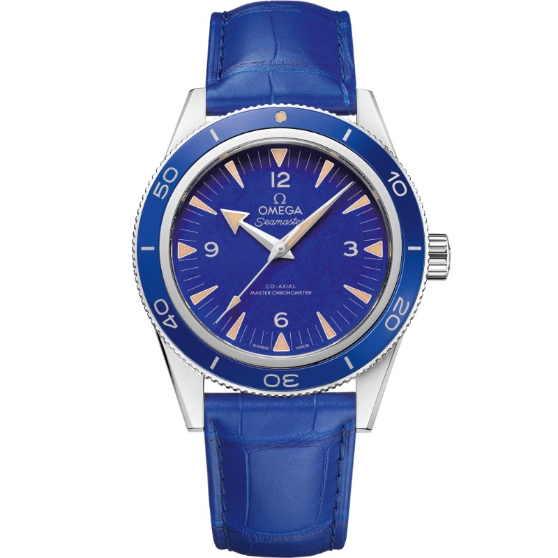 41 mm, Platinum On Leather Strap