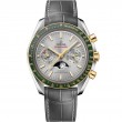 44.25 mm, Steel - Yellow Gold On Leather Strap