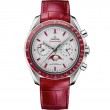 44.25 mm, Platinum On Leather Strap