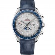 44.25 mm, Platinum On Leather Strap
