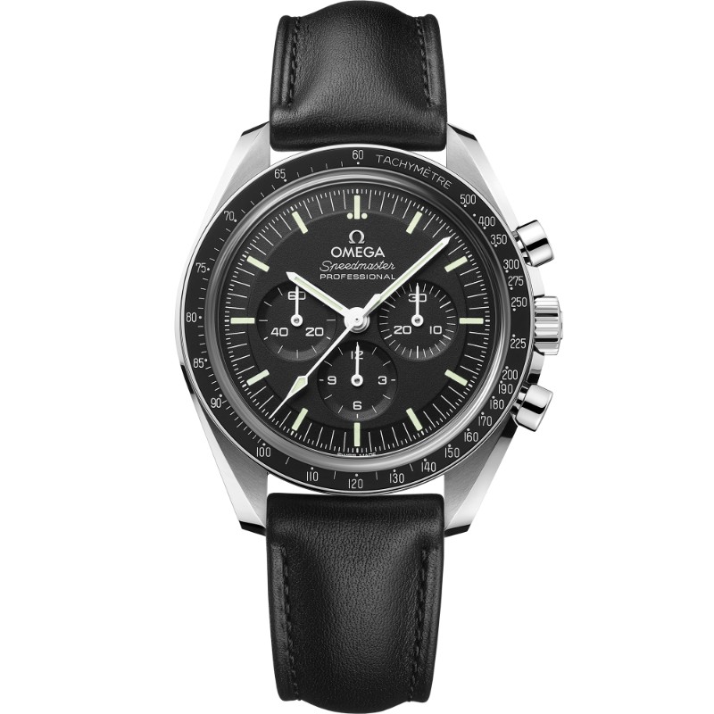 42 mm, Steel On Leather Strap