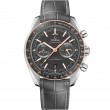44.25 mm, Steel On Leather Strap