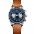 43 mm, Steel On Leather Strap