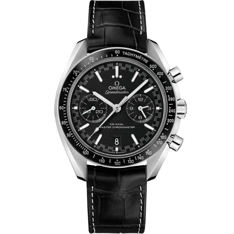 44.25 mm, Steel On Leather Strap