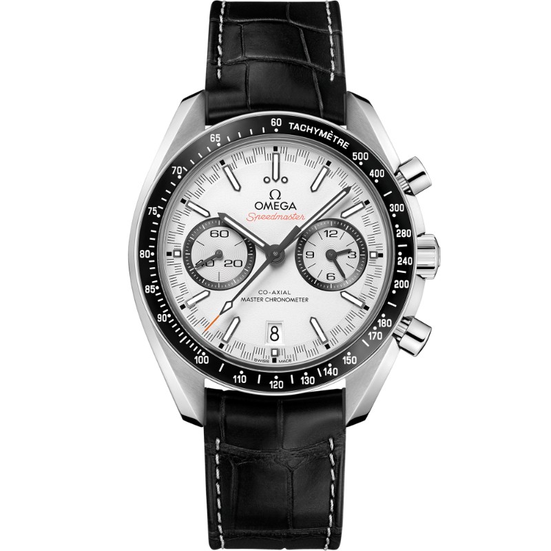 44.25 mm, Steel On Leather Strap