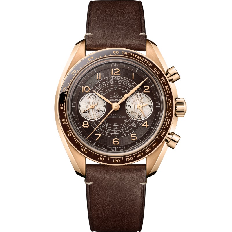 43 mm, Bronze Gold On Leather Strap