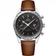 40.5 mm, Steel On Leather Strap