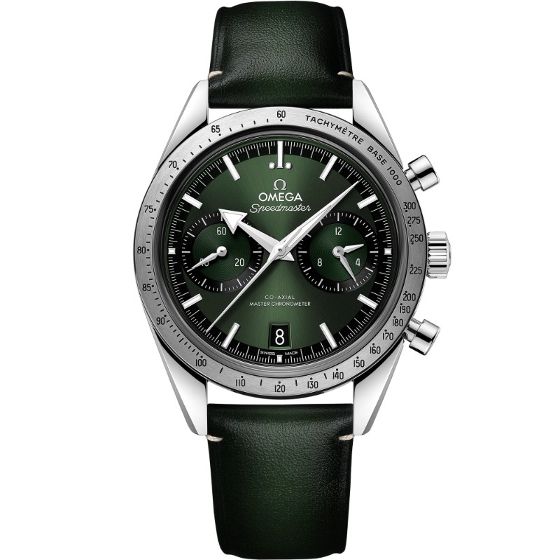 40.5 mm, Steel On Leather Strap