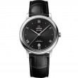 39.5 mm, Steel On Leather Strap