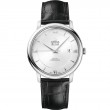 39.5 mm, Steel On Leather Strap