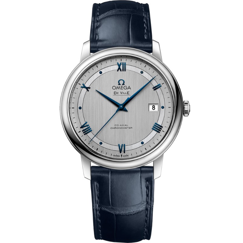 39.5 mm, Steel On Leather Strap