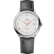 39.5 mm, Steel On Leather Strap