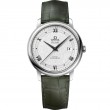 39.5 mm, Steel On Leather Strap
