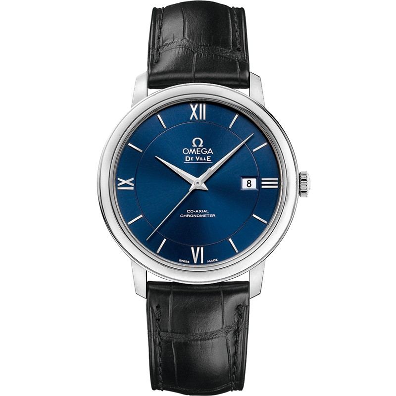 39.5 mm, Steel On Leather Strap