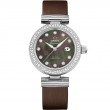 34 mm, Steel On Leather Strap