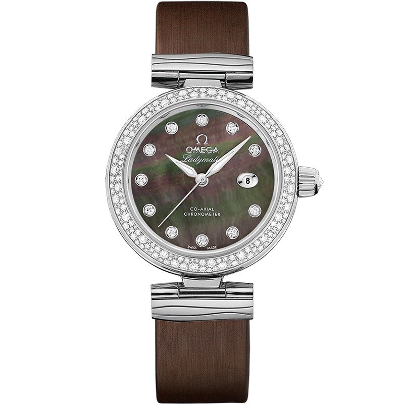 34 mm, Steel On Leather Strap