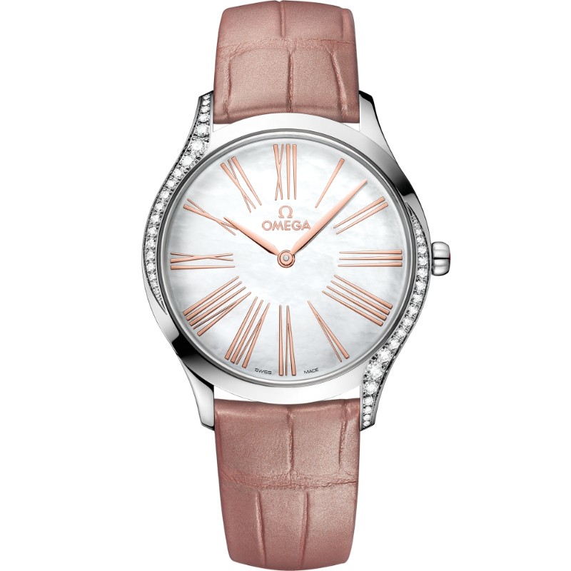 36 mm, Steel On Leather Strap