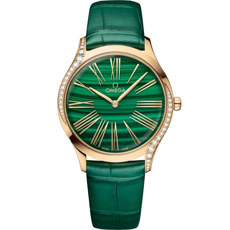 36 mm, Moonshine™ Gold On Leather Strap