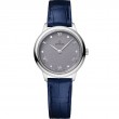 27.5 mm, Steel On Leather Strap