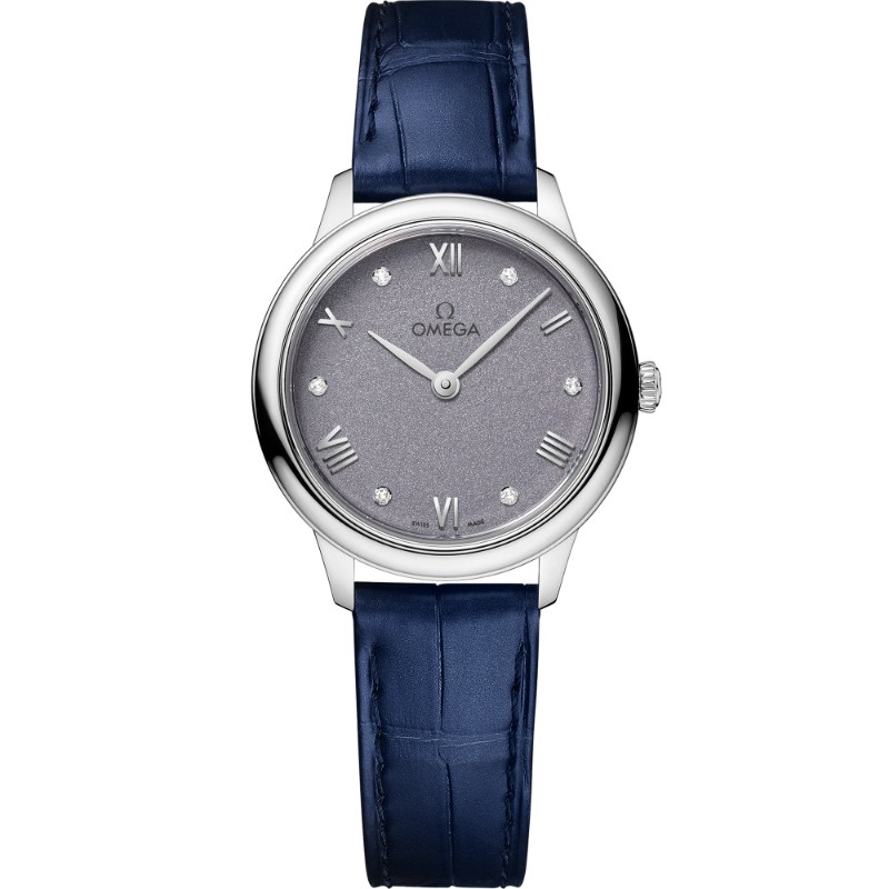 27.5 mm, Steel On Leather Strap
