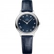 27.5 mm, Steel On Leather Strap