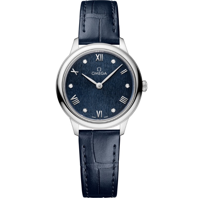 27.5 mm, Steel On Leather Strap